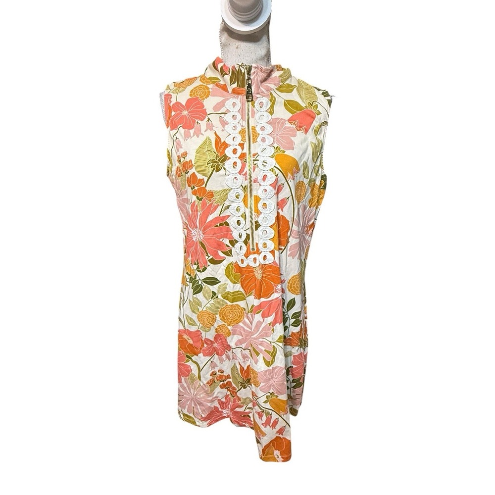 Spartina 449 Serena Half-Zip Dress In Callawassie Flowers XL